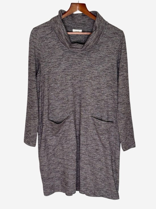 J. Jill Dresses & Skirts - J Jill Pure Jill Soft-Touch Cowl Neck Tunic Dress • Heathered Plum • M Petite